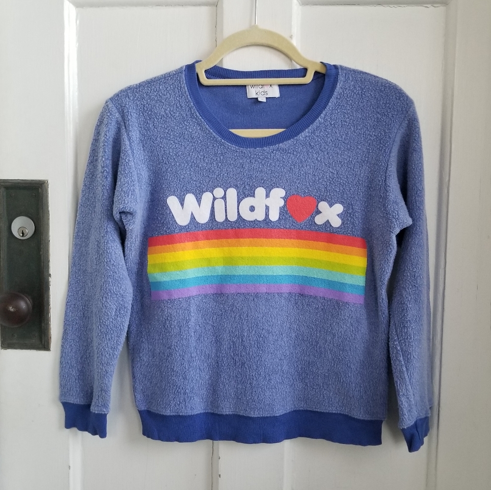 Wildfox Purple Rainbow Sweatshirt